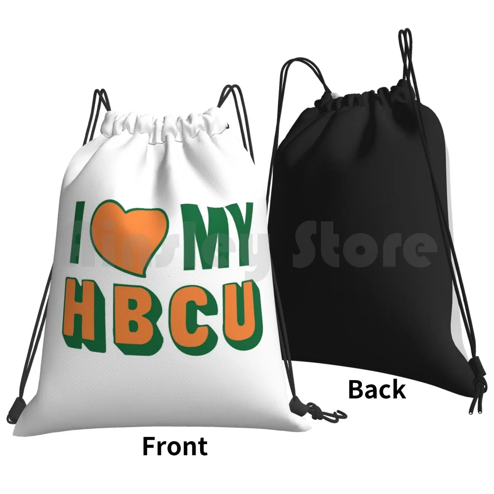 I Love My Hbcu-Rattlers Backpack Drawstring Bags Gym Bag Waterproof Famu Rattlers Hbcu Marching 100 Black Lives Matter