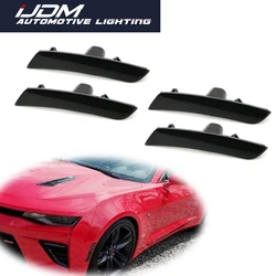 iJDM For Chevrolet Camaro Cadillac CTS ATS Smoked Lens Front / Rear Bumper Side Marker Light Housing Shells, No Bulb No Socket