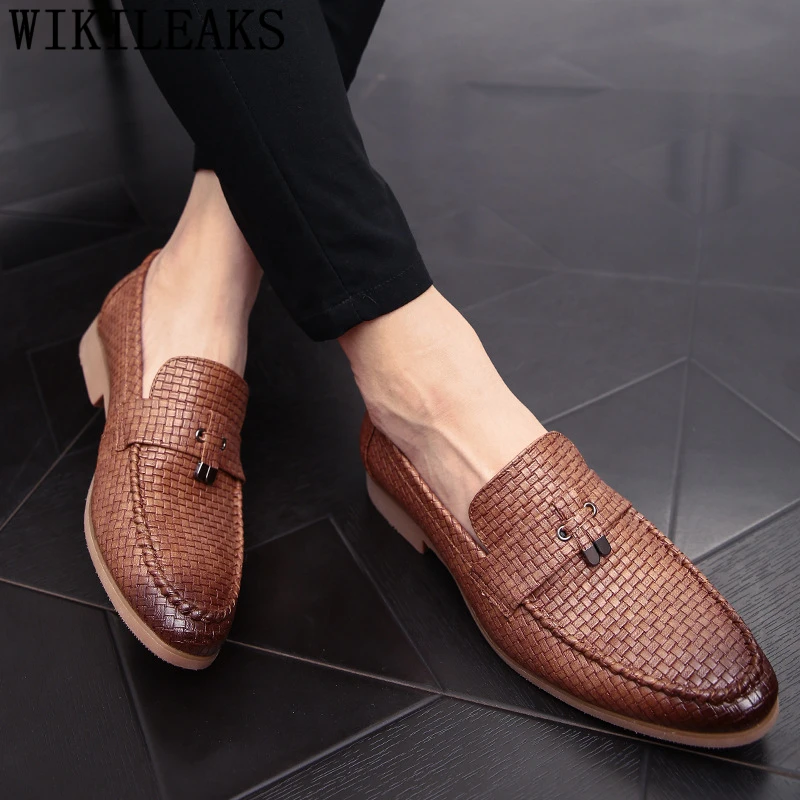 

Mens Dress Shoes Loafers Wedding Suit Shoes Men Black Official Shoes For Men Fashion Coiffeur Sepatu Slip On Pria Buty Meskie