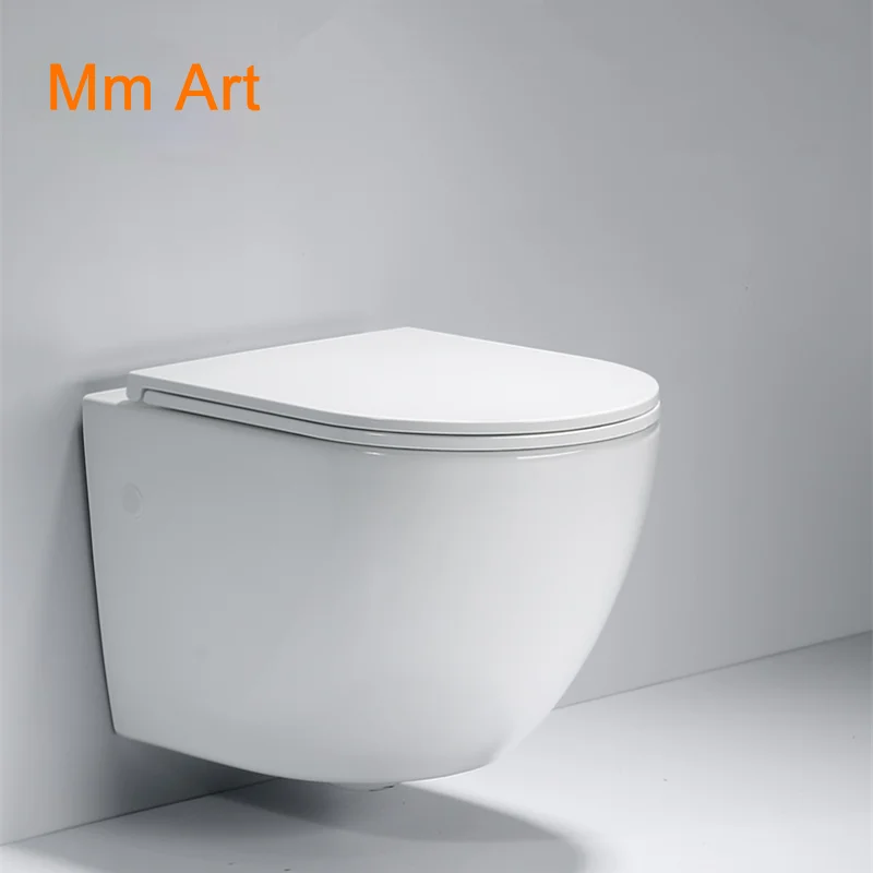 Good quality modern design P trap small ceramic wall-hung toilet  Wall mounted