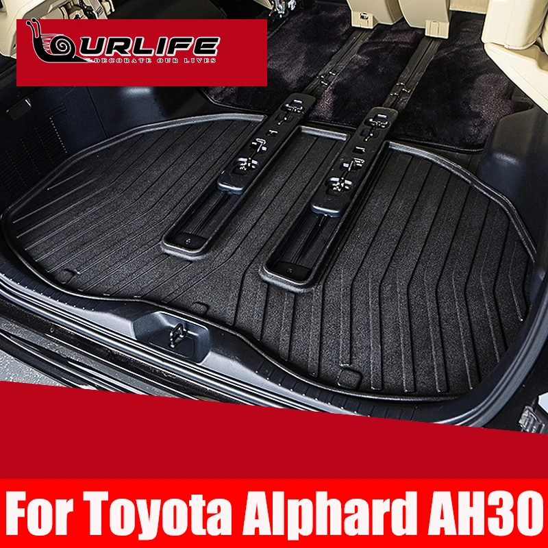 Rear Trunk Mat Car Trunk Leather Mats Parts Rear Boot Liner Styling Anti-Dirty     For Toyota Alphard Vellfire 30 Series AH30