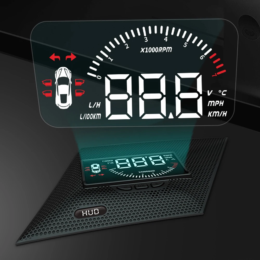 Car LED Projector For Audi A6 2018-2023 Auto HUD Head-Up Display Windshield Safe Driving Assistance Accessories view 2