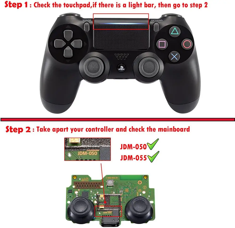 Carcasa completa para mando de JDM-050 PS4 Pro JDS 055, conjunto completo de carcasa, botones de reparación, Kit de carcasa, cubierta blanca y verde, DIY