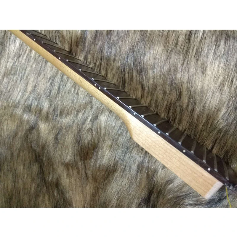 22-Bund Ahorn-E-Gitarrenhals mit Palisander-Griffbrett, Einlagen und LED-Beleuchtung, Gitarrenteile und Zubehör – Detail 6