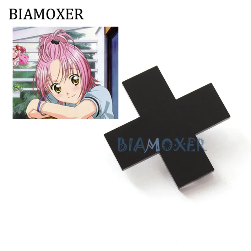 8 colors Shugo Chara Cosplay wigs Hinamori Amu Tsukiyomi Utau Cosplay hairpin Red White Black Cross COS prop