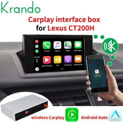 Krando Wireless Apple CarPlay Android Auto Interface Box For Lexus CT CT200 CT200H 2015-2018 Siri Control Upgrade Retrofit