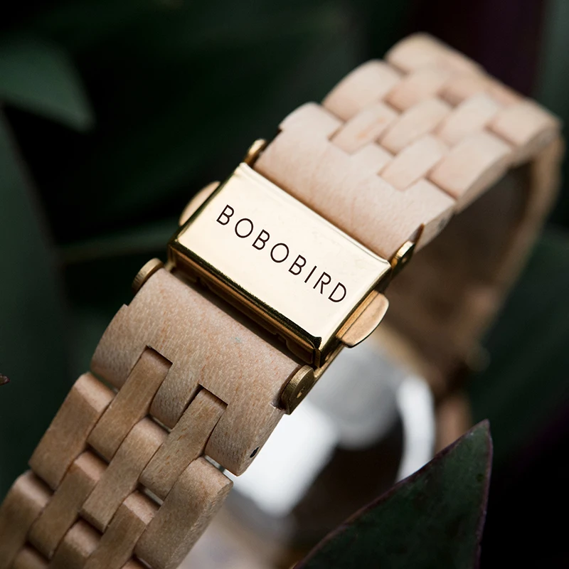 Zegarki damskie BOBOBIRD-Reloj de lujo para mujer, pulsera hecha a mano, 3 colores, regalo personalizado para novia