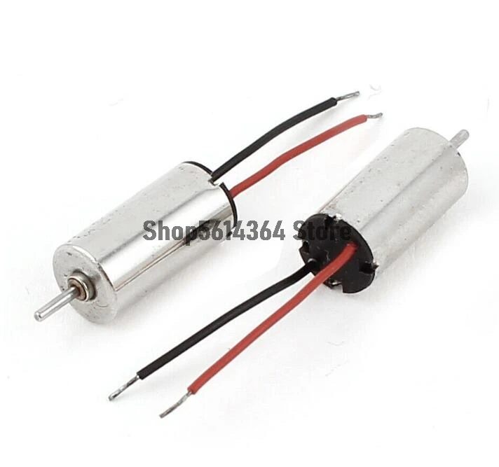 2 Pcs DC 1.5V-3.7V 40000RPM Speed 6mm x 12mm Mini Micro Coreless Motor