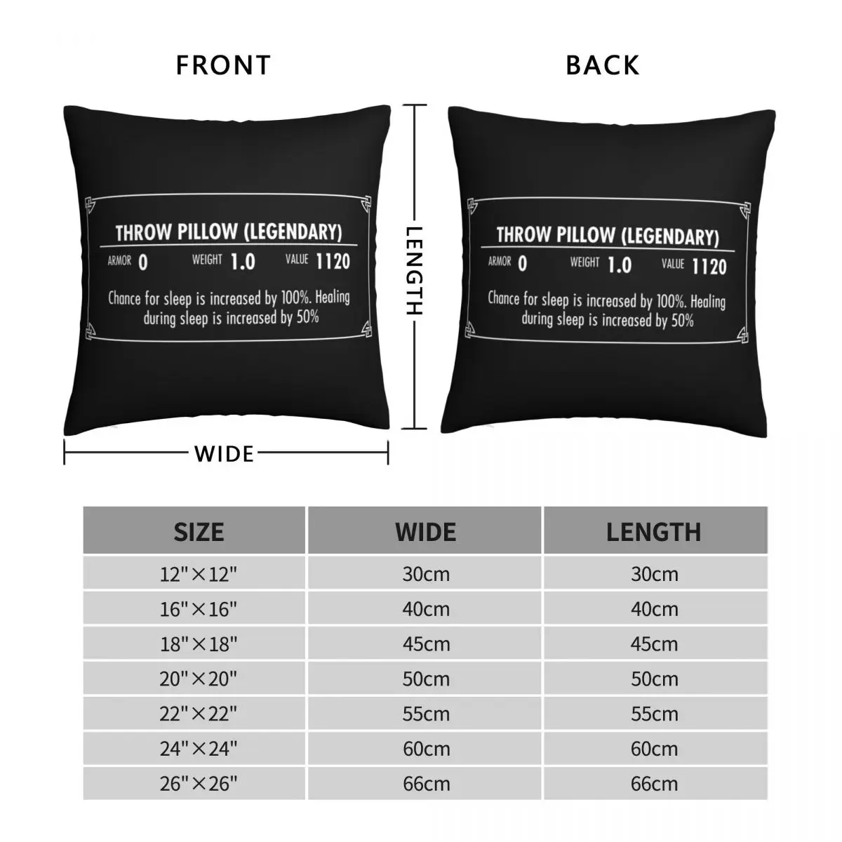 Skyrim Legendary Pillowcase Polyester Linen Velvet Printed Zip Decor Pillow Case Home Cushion Cover