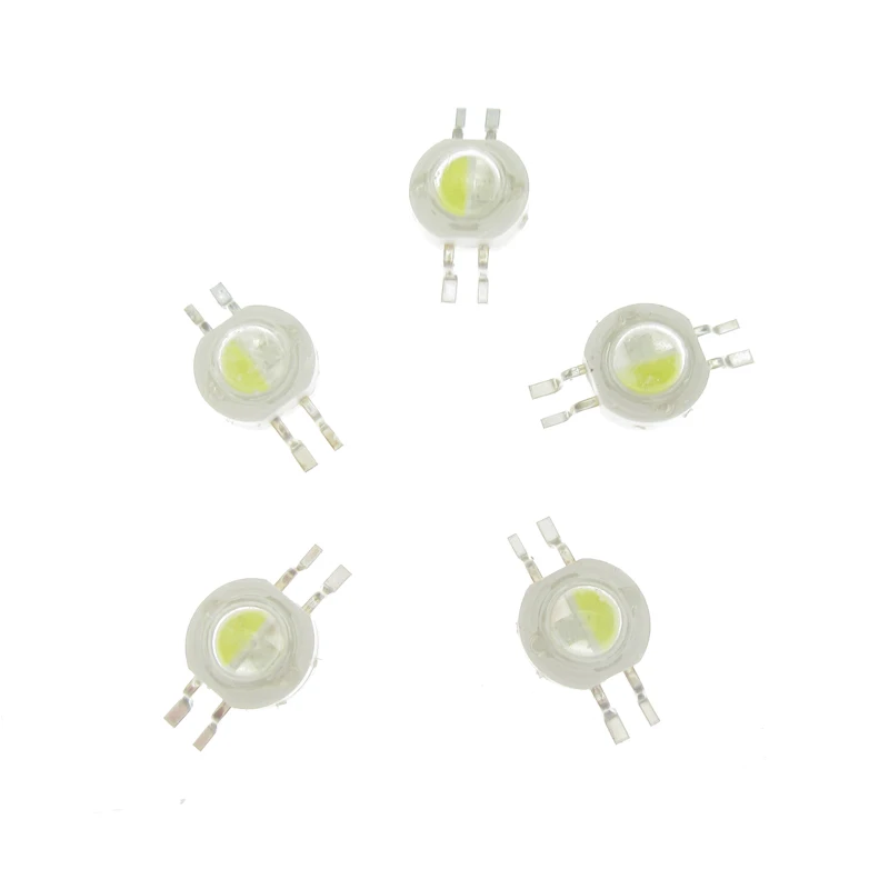 5pcs 2*3W Double Color LED Diodes High Power Light Beads White Red Green Blue Yellow UV Light Source For Flashlight Car Light