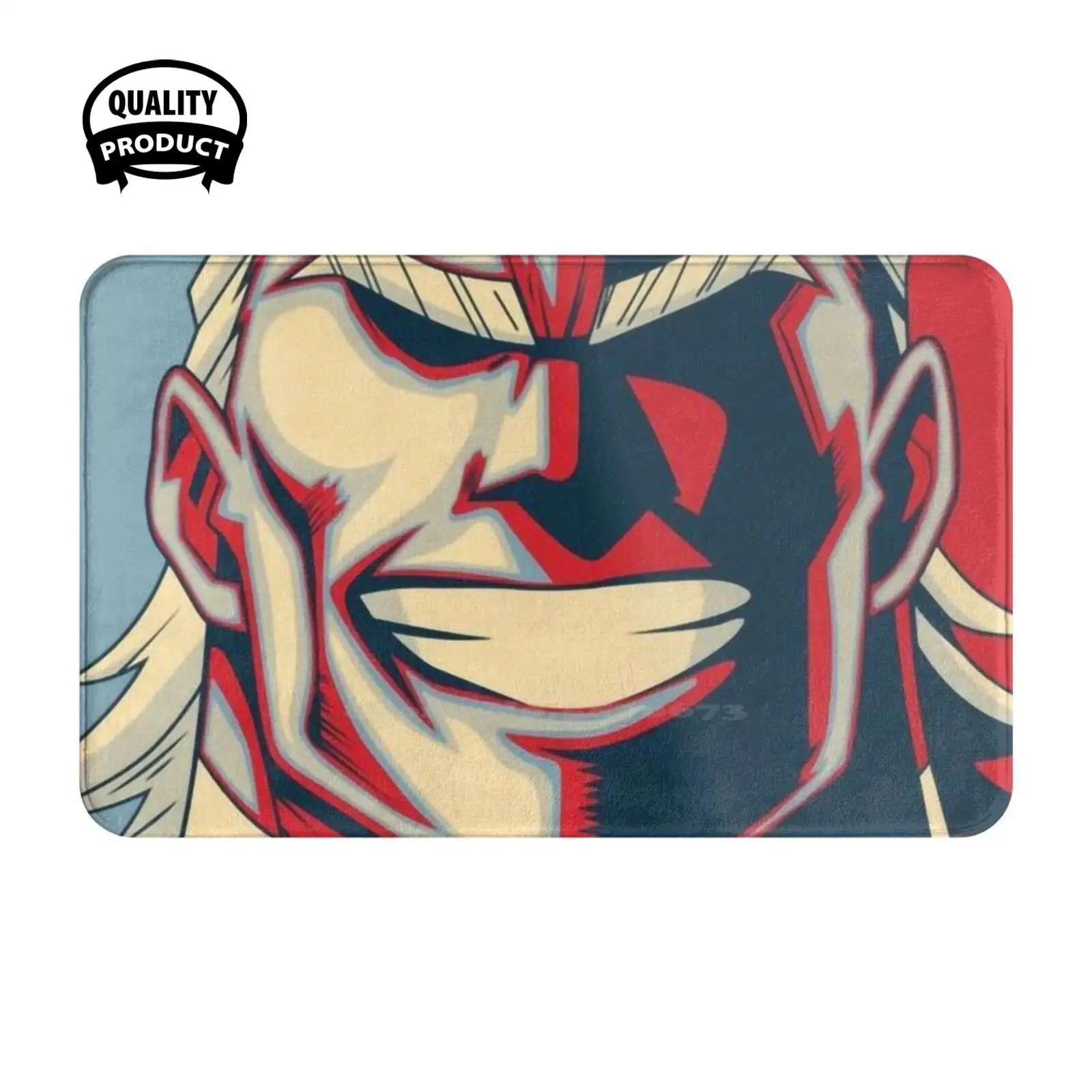 All Might Retro Soft Cushion Home Carpet Door Mat Car Rug Anime All Might Cool Hero Memesrus