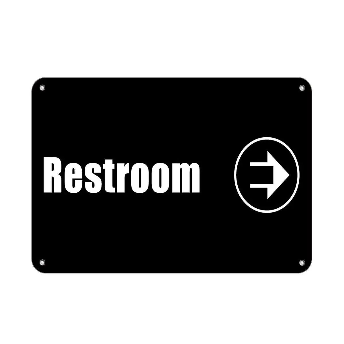 Jesiceny Great  Aluminum Restroom with Right Direction Style 2 Feature Department Outdoor & Indoor Sign Wall Decoration 12x8