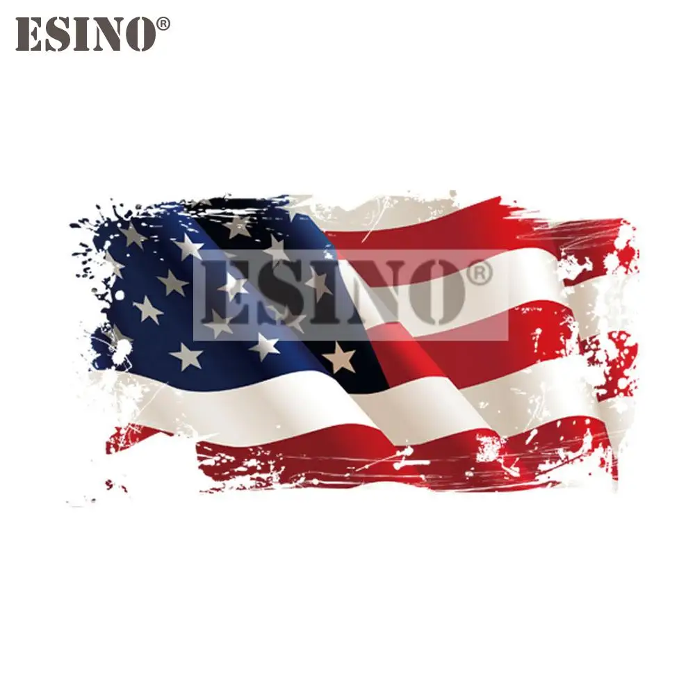 Car Styling Creative Fluttering USA America National Flag Decorative Decal Cartoon PVC Waterproof Car Body Sticker Pattern Vinyl