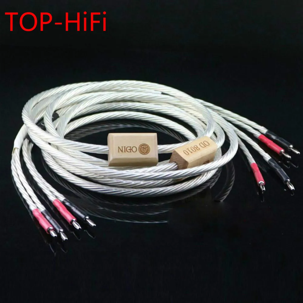 

TOP-HiFi Pair Nordost Odin Silver Speaker Cable Audio Loudspeaker Cable with Banana plug Connector Jack