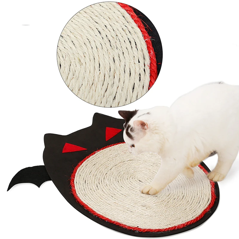 Hoomall Furniture Protector Pet Cat Play Toys High Quality Sisal Cat Scratch Board Cute Halloween Bat Cat Scratcher Kitten Mat