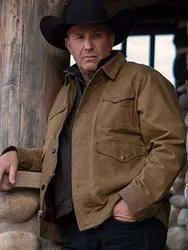 Meimei homemade Yellowstone Kevin Costner Green Jacket Same style for men and women Twill cotton crop top