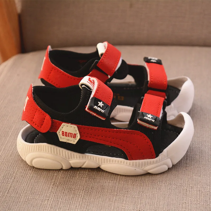 2021 Summer Children Shoes Boys Soft Soles Beach Shoes Male Baby Baotou Anti-kick Children\'s Sandals  Summer Sandals