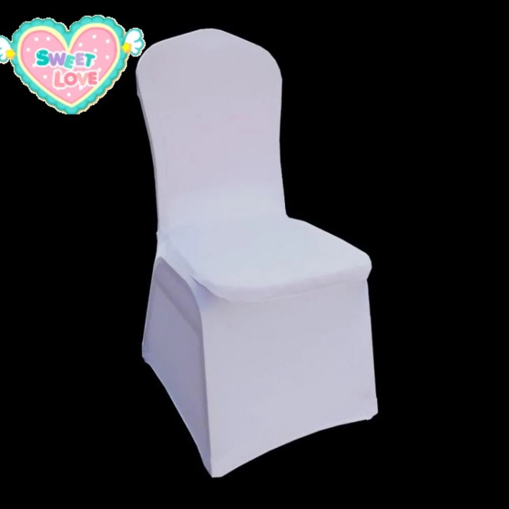 100Pcs/lot Universal Purple Stretch Polyester Wedding Party Spandex Chair Covers for Weddings Banquet Hotel Decoration Decor