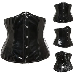 PU Leather  Steampunk Corset Waist Trainer Corset Polyester WOMEN Bustiers & Corsets