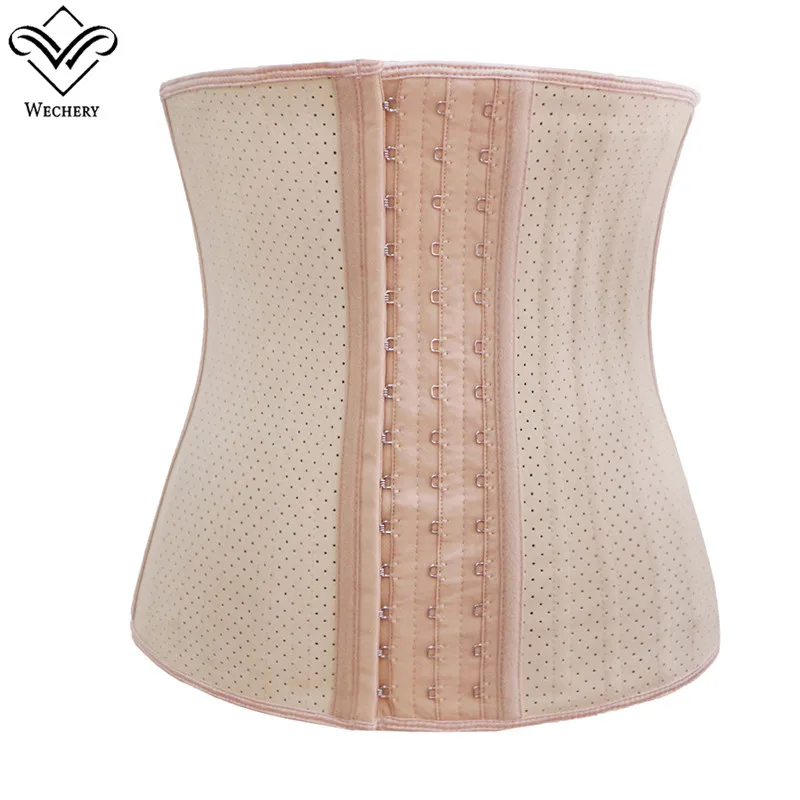 

Wechery Waist Trainer Modeling Strap Latex Slimming Belt Body Shaper Cincher 25 Steel Bones Faja Belly Hole Breathable Girdle