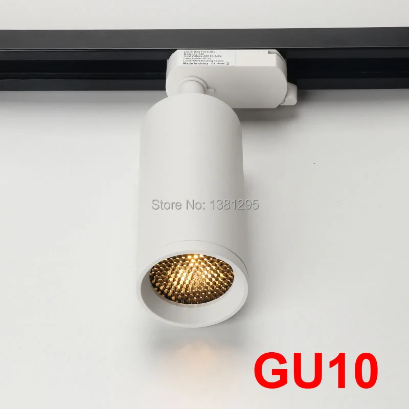 1PCS LED Rail Spots GU10 Fitting Track Light Matt Black White 1 3 Phase Tracklight Spotlight Home Store Shop Lamp System