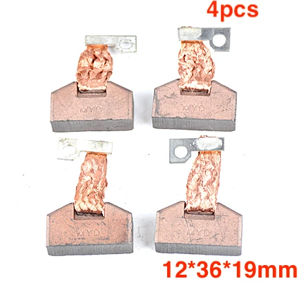 4pcs for Wuhua starter motor carbon brush 12*36*19mm