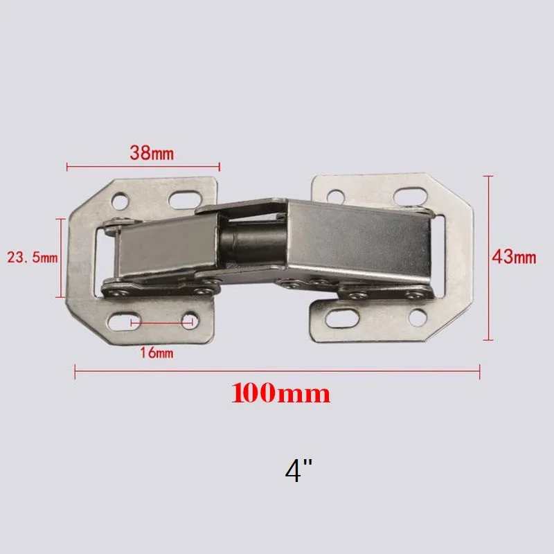 3-4 Inch 90 Degree Thicken Free Drilling Hole Cabinet Door Soft Closing Hydraulic Buffer Hinge Furniture Hardware