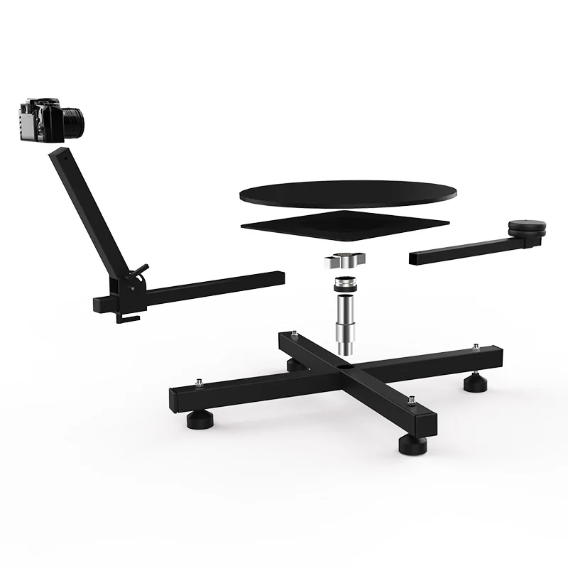 360 ° girando em torno da mesa de tiro com uma carga de 150kg de exibição de mesa de tiro rack trilho deslizante rotativo equipamento de tiro