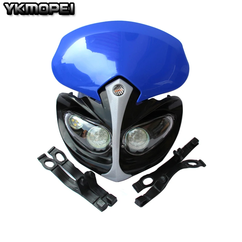 Motorcycle Universal Vision LED Headlight for 110 125 150 160 250cc Dirt Pit Bikes Motocross