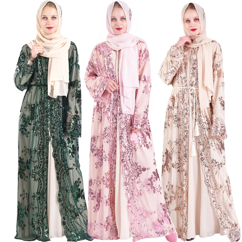 New Islamic Clothing Polyester Muslim Abaya Women Dress Ramadan Dresses Islam Robe Musulman Hijab Kaftan Caftan Pakistan Turkish