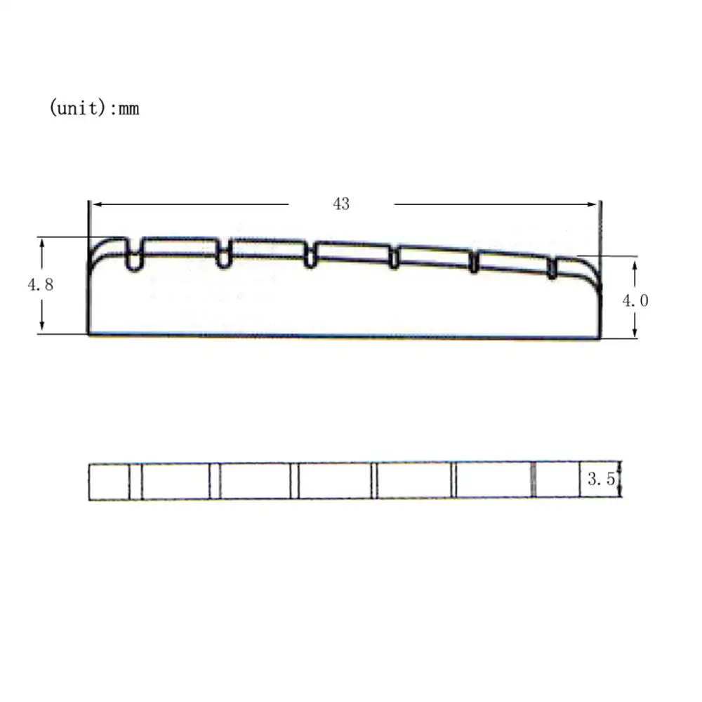 4 pcs Electric Guitar 6 String Nut Cattle Bone Slotted Style Guitars Replacement Stable & Durable