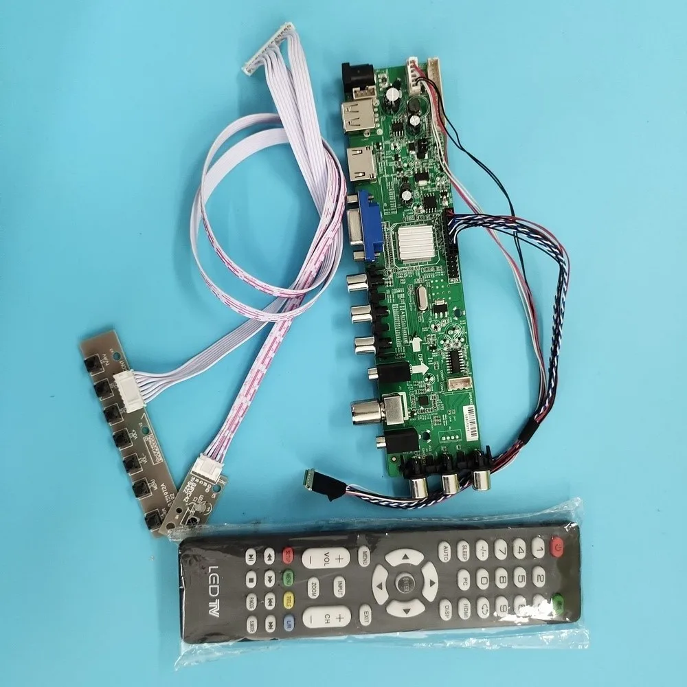 

Комплект для LTN121AT06-301 40pin плата контроллера сигнала W светодиодный DVB-T DVB-T2 TV LVDS USB AV 1280X800 VGA светодиодный HDMI цифровой 12,1 "пульт дистанционного управления