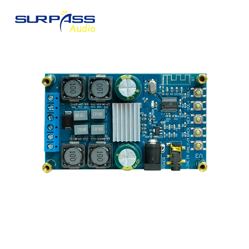 Digital Bluetooth Power Amplifier Module 2 Channel Stereo Sound Receiver with Acrylic Shell Power Input  Anti-reverse Function