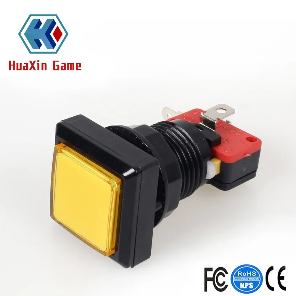 5V 12V, Square Shape LED Illuminated Push Button with Micro Switch, Arcade Machine, Gaming Video Game Consoles, Jamma Kit, 10PCS