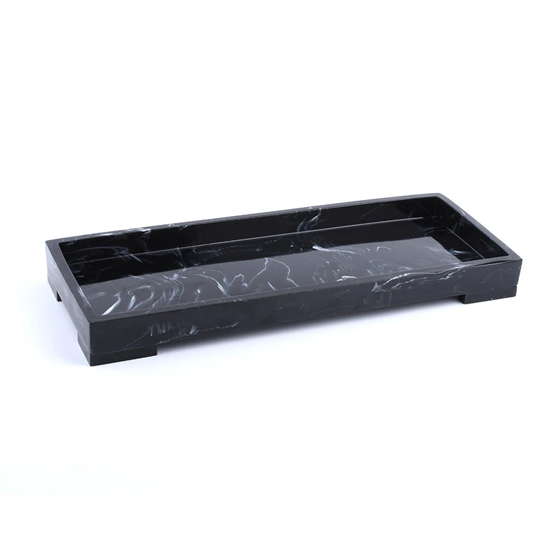 

LUDA Vanity Tray Black Bathroom Vanity Countertops Toilet Tank Storage Tray, New Home Marble Stone Vanity Tray, Organizer Tray f