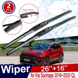 2x Car Wipers Blades for Kia Sportage 2016 2017 2018 2019 2020 QL Accessories Front Windscreen Windshield Brushes Goods Stickers