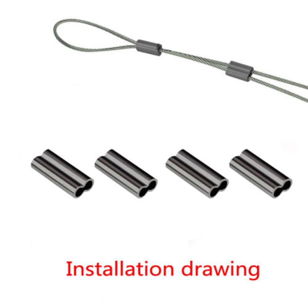 100Pcs Angeln Draht Rohr Messing Angeln Einzigen Doppel Barrel Crimpen Ärmeln Tackle Stecker Hohe Qualität Angeln Werkzeuge