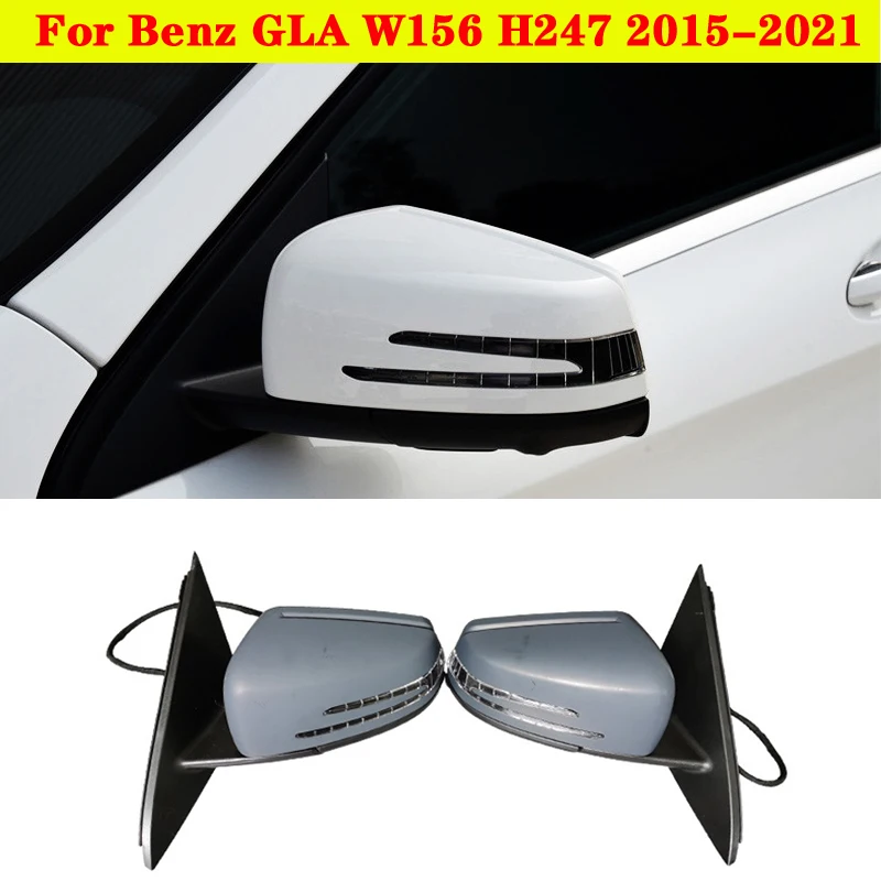 Rear View Lens Car Outside Rearview Mirror Exterior Turn Signal Mirror Assembly For Mercedes-Benz GLA W156 H247 2015-2021