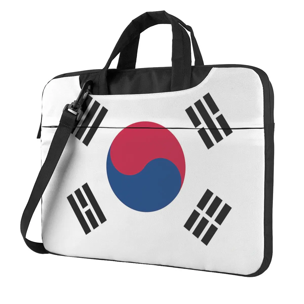 

National Flag Of South Korea Authentic Laptop Bag Case Protective Vintage Computer Bag Bicycle Crossbody Laptop Pouch