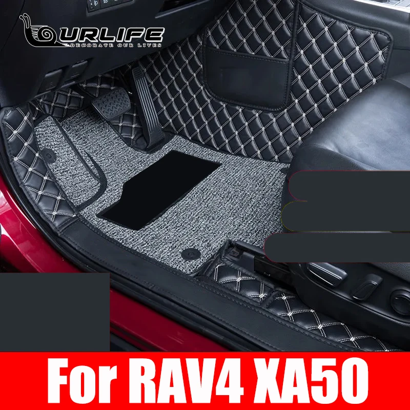 

For LHD RHD Toyota RAV4 XA50 5TH 2019 2020 2021 2022 2023 2024 Car Floor Mats Carpets Leather Accessories Foot Pads