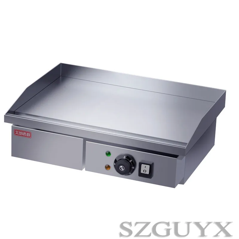 3000W/220V commercial large capacity electric griddle teppanyaki iron plate squid fried rice hand cake machine