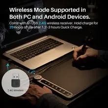 Wireless Drawing TabletInspiroy Q620M #6