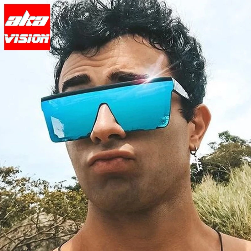 

AKA VISION 2022 Oversized Men Sunglasses Square Eyeglasses for Women/Men Retro Glasses Brand Designer Gafas De Sol Mujer UV400