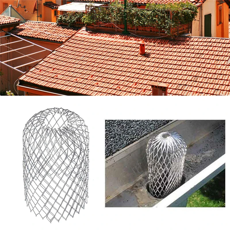 Gutter Guard Filters 3 Inch Expand Aluminum Filter Strainer Stops Blockage Leaf Drains Debris Drain Net Cover Gardening Tools