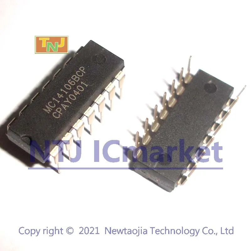 5 PCS MC14106BCP DIP-14 MC14106 Hex Schmitt Trigger Chip IC