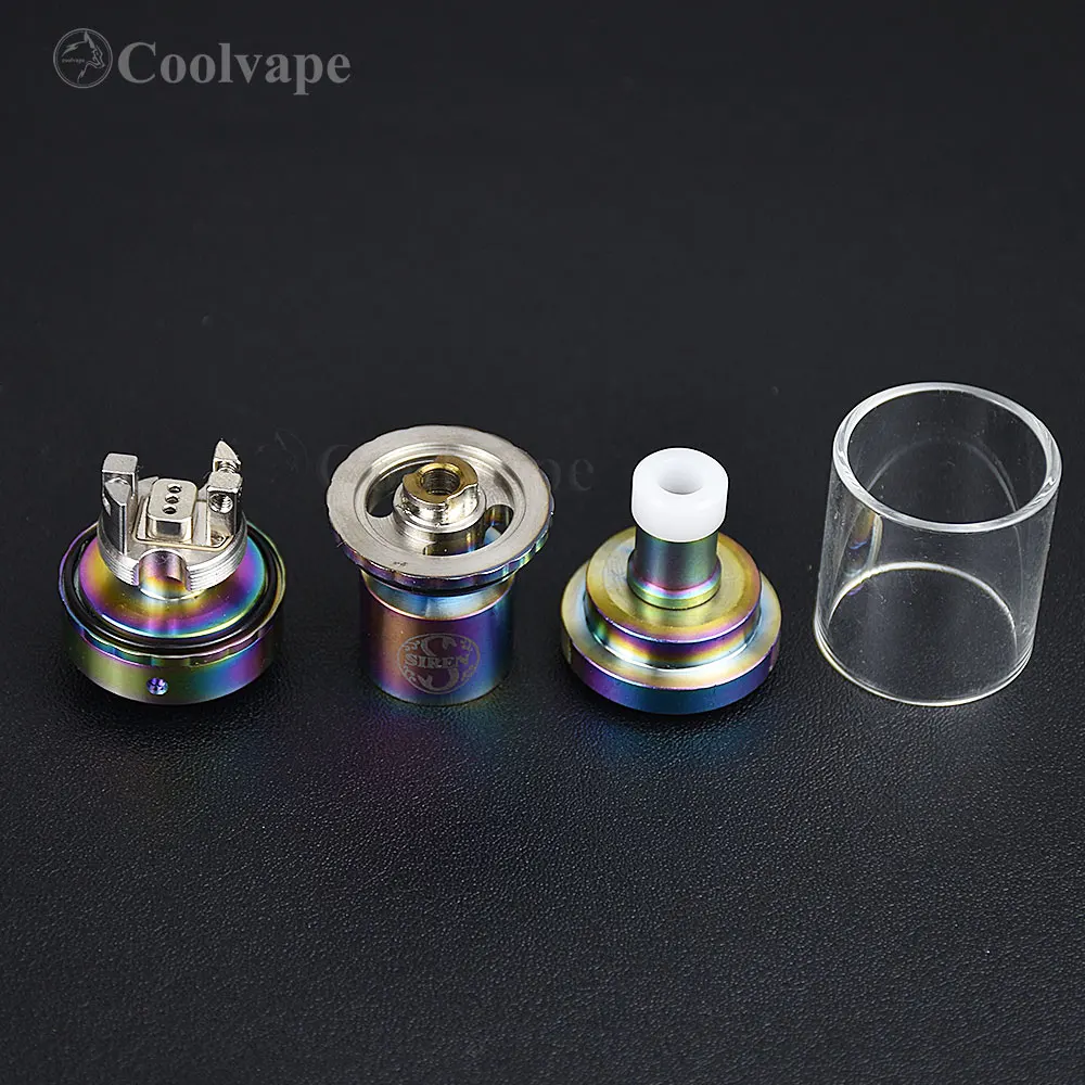 ไซเรน V2 GTA MTL RTA 22 มม./24 มม.Rebuildable ถัง RTA ขดลวดเดี่ยว 2 ml/4.5 ml rta การไหลของอากาศ Atomizer vs เกลือ RTA mtl rta kayfun v5