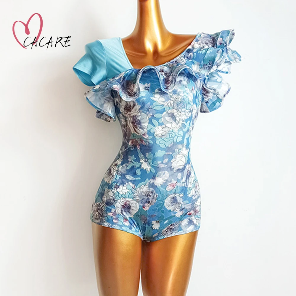 CACARE Dance Wear Tops, maiô para salão de baile latino, vestidos de dança, valsa de samba moderna, traje flamenco padrão, 1171