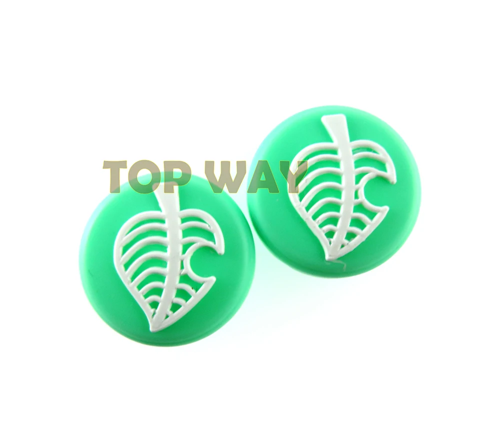 Cubierta de palanca de mando de pulgar para Nintendo Switch Lite, cubierta de Joystick para mando de NS, campana, hoja de árbol, oso, 2 piezas