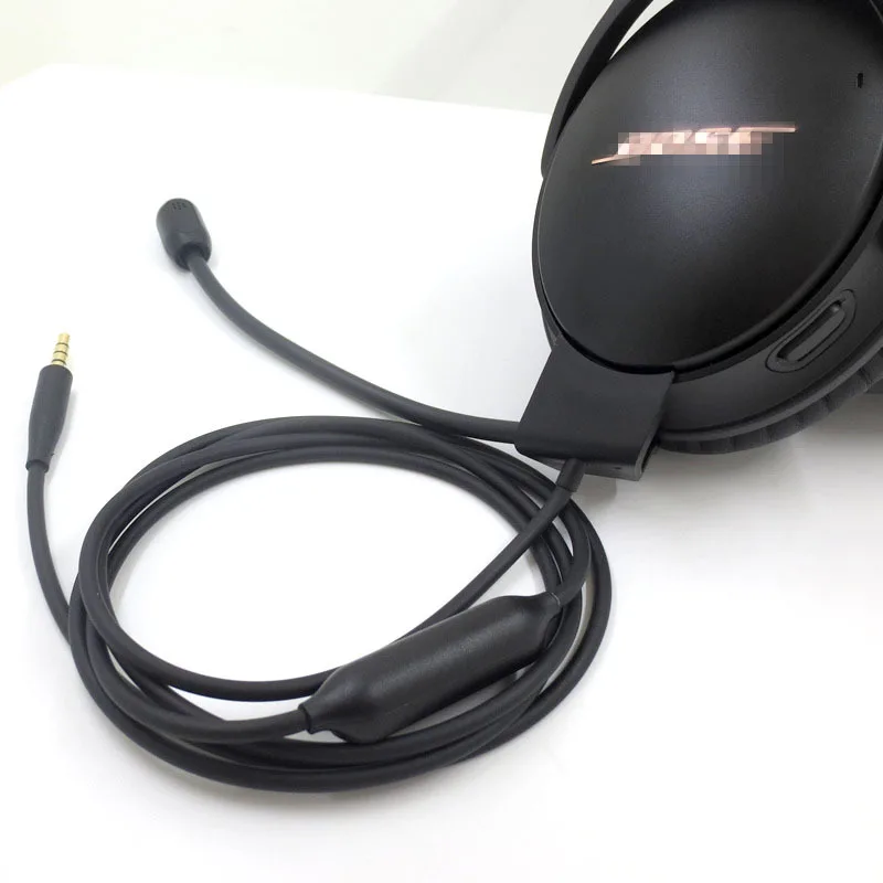 Microphone Game Headset Cable For BOSE Quiet Comfort 35 II QC35II Detachable Gaming Noise Cancelling Headphone Headset