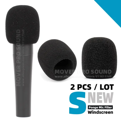 Esponja para parabrisas, cubierta de espuma a prueba de viento para micrófono, protector contra el viento Compatible con Shure SM 57 SM57 LC, filtro antiparabrisas